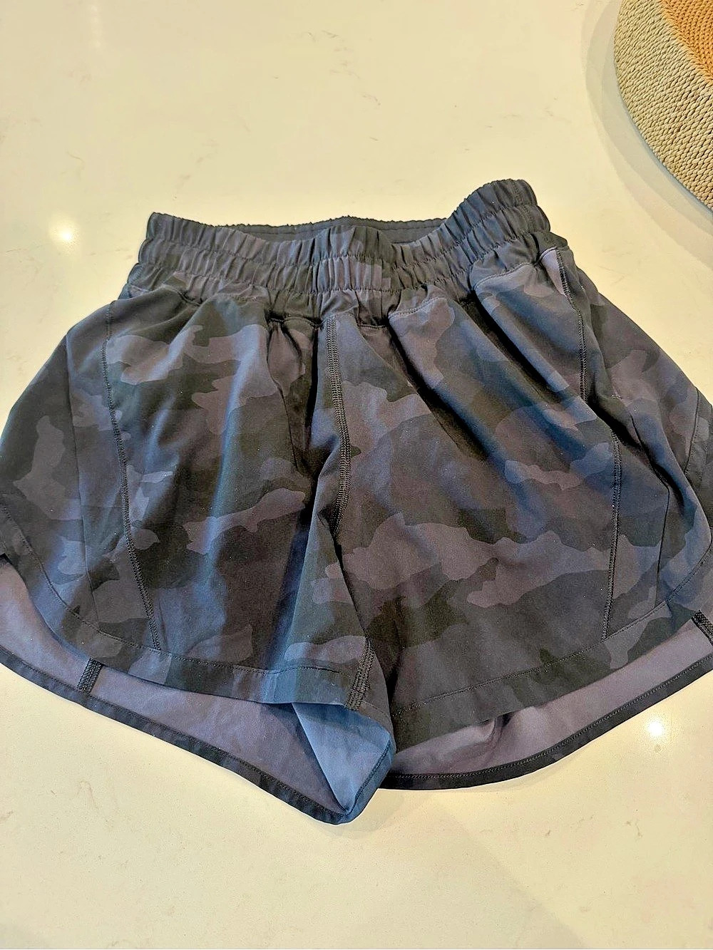Lululemon Track That High-Rise Short 3" *Lined Camo Shorts Black Size 4